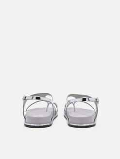 Lia Caged Sandals - Silver