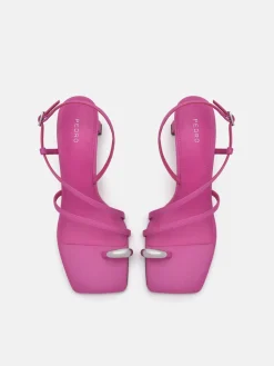 Lia Heel Sandals - Fuchsia