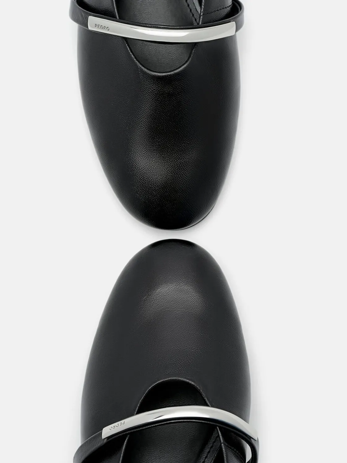 Lia Leather Ballerina Flats - Black