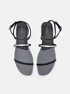Lia Strappy Sandals - Black