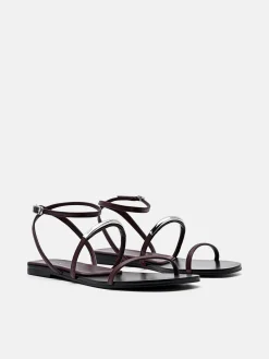 Lia Strappy Sandals - Burgundy