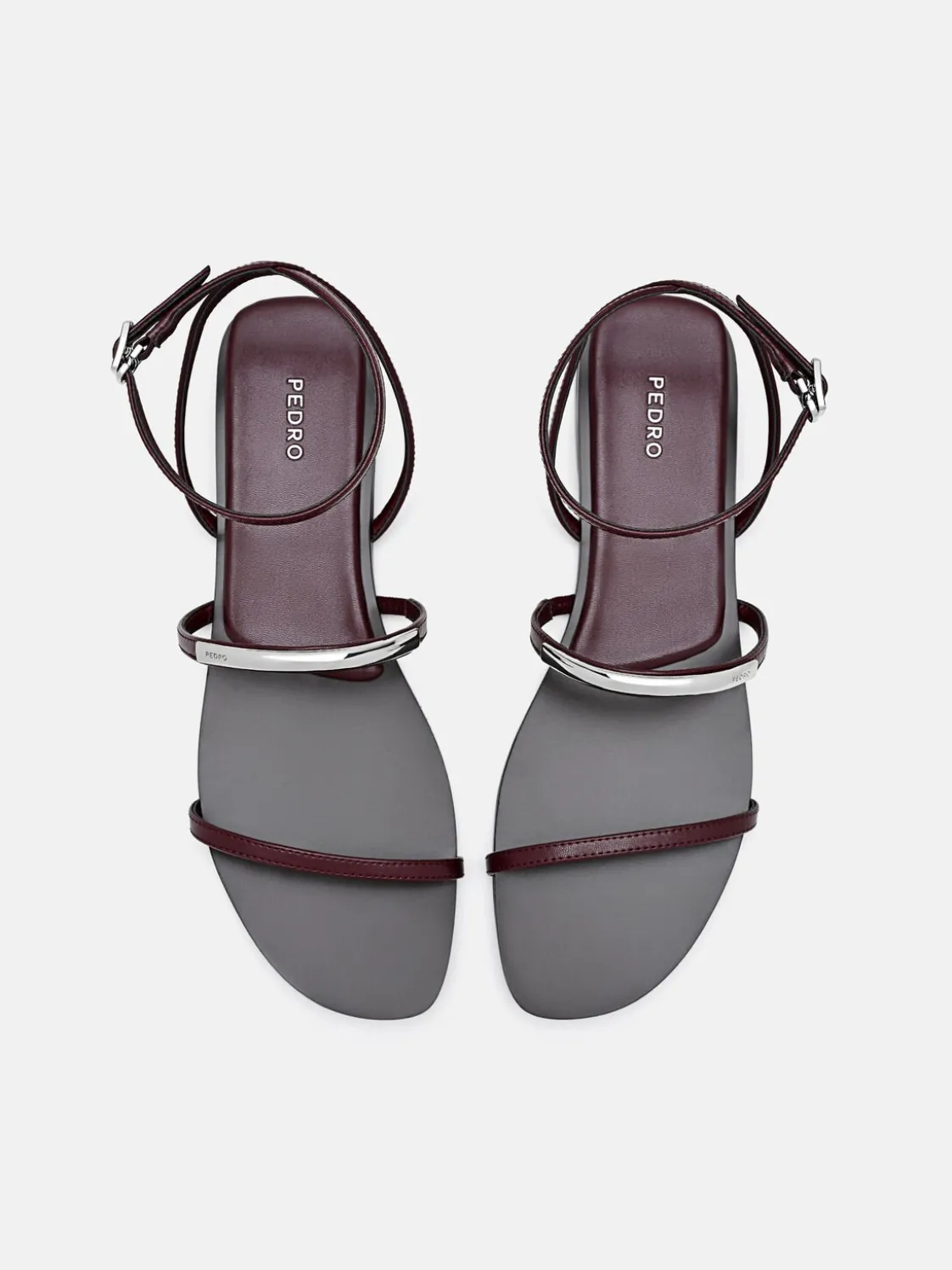 Lia Strappy Sandals - Burgundy