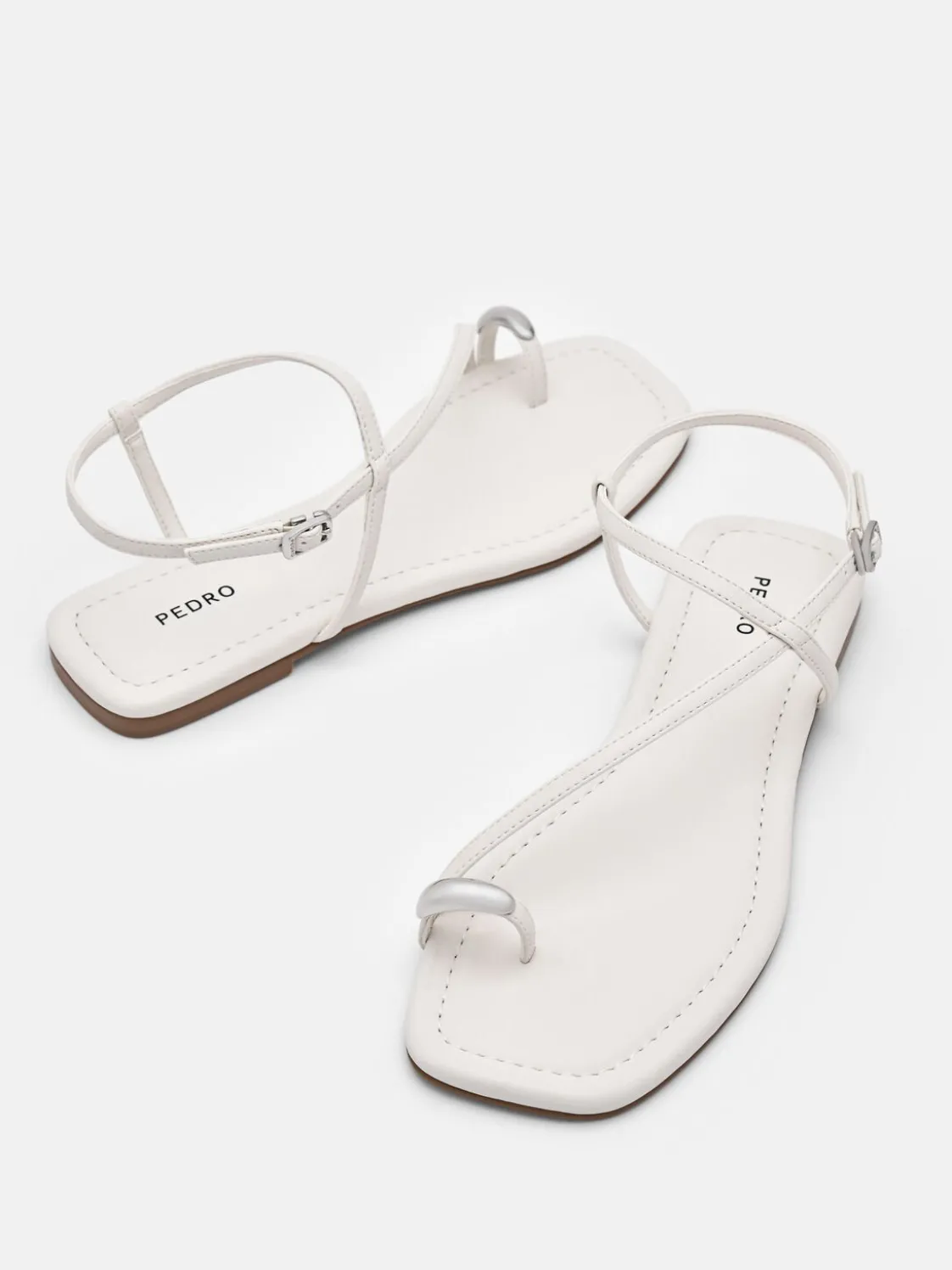 Lia Toe Ring Sandals - Chalk