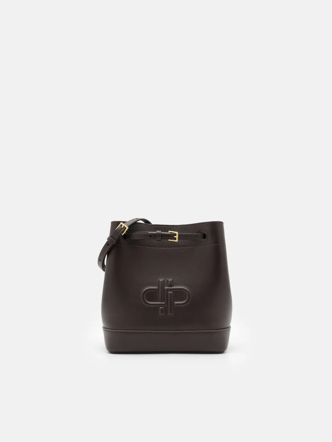 Loli Leather Bucket Bag - Dark Brown