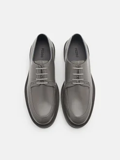 Loop Leather Derby Shoes - Dark Grey