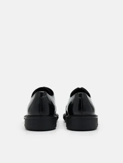 Loop Leather Derby Shoes - Black