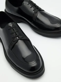 Loop Leather Derby Shoes - Black
