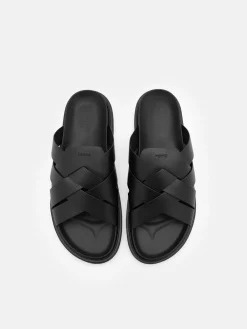 Lukas Slide Sandals - Black