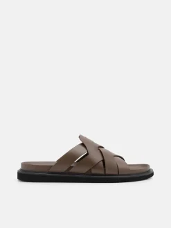 Lukas Slide Sandals - Brown
