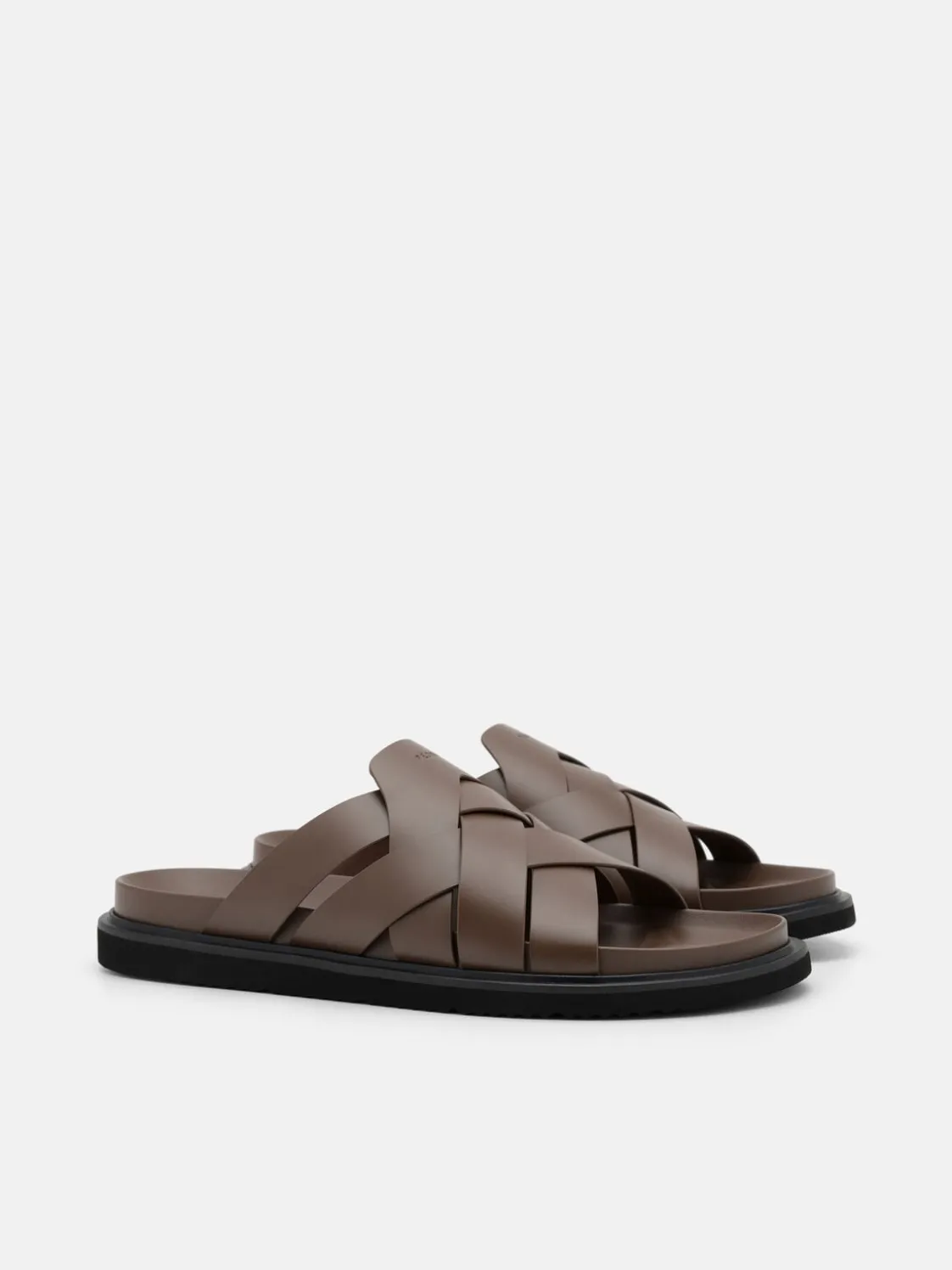 Lukas Slide Sandals - Brown