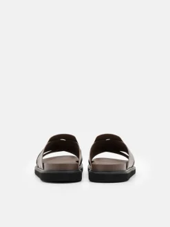Lukas Slide Sandals - Brown