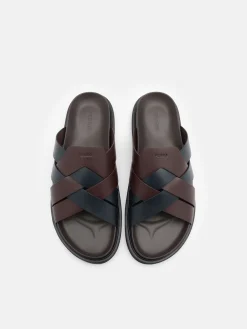 Lukas Slide Sandals - Dark Brown