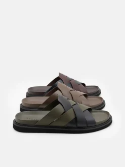 Lukas Slide Sandals - Dark Brown