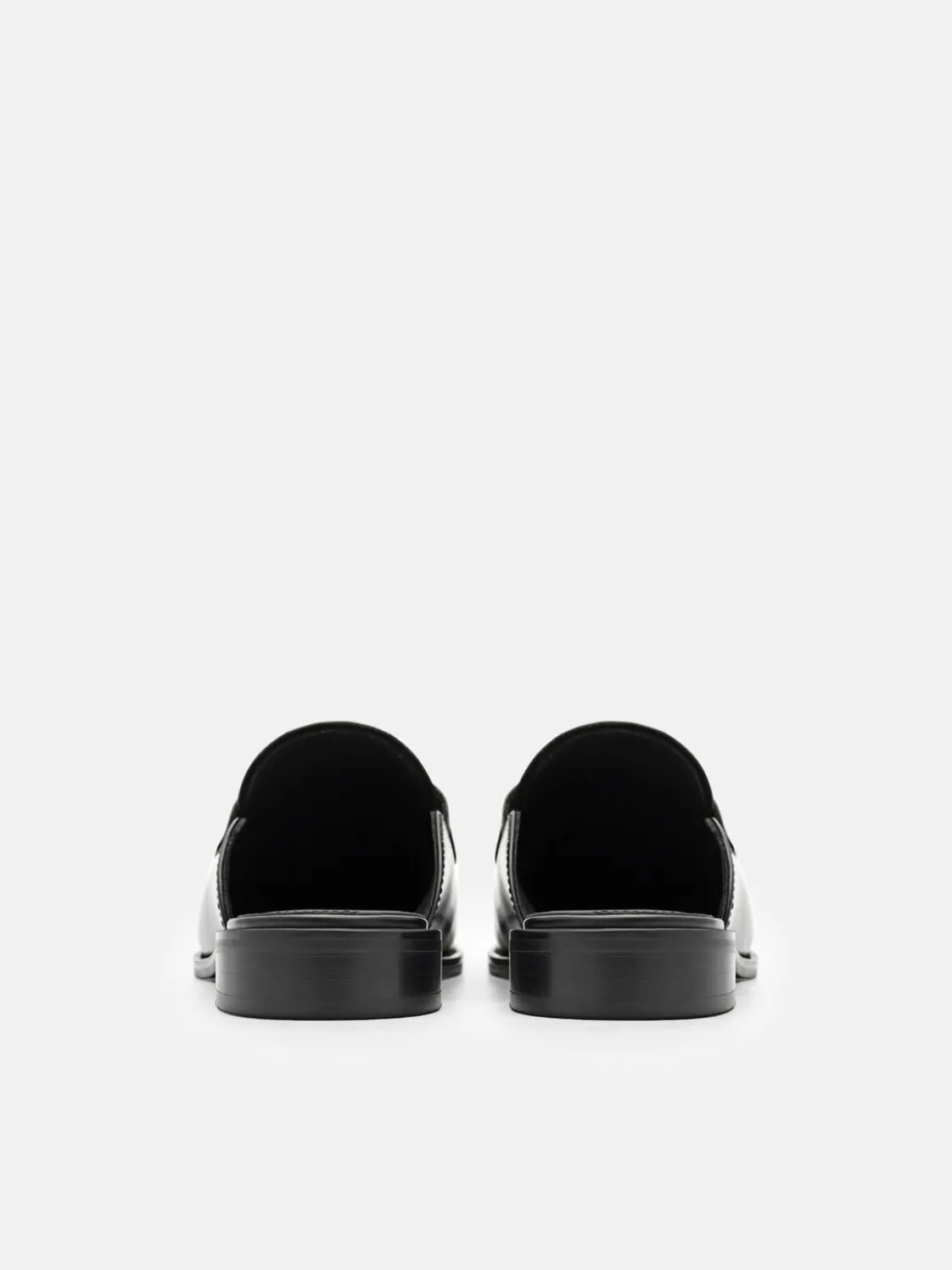 Mackenzie Leather Mule Loafers - Black