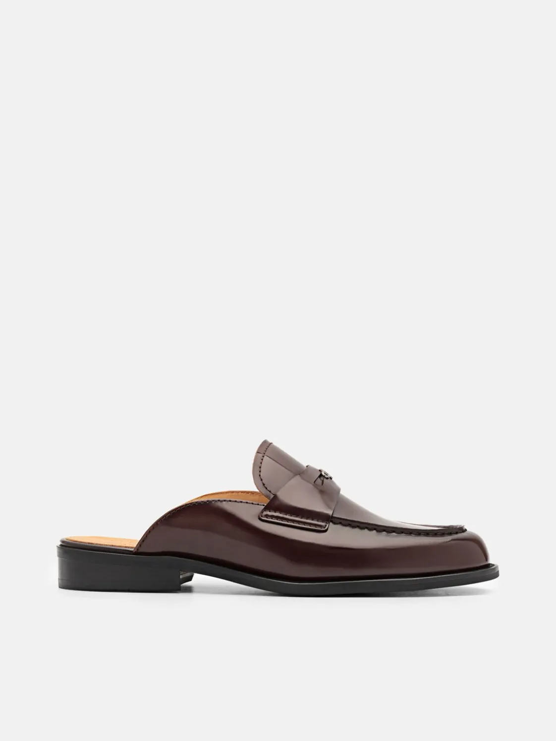 Mackenzie Leather Mule Loafers - Dark Brown
