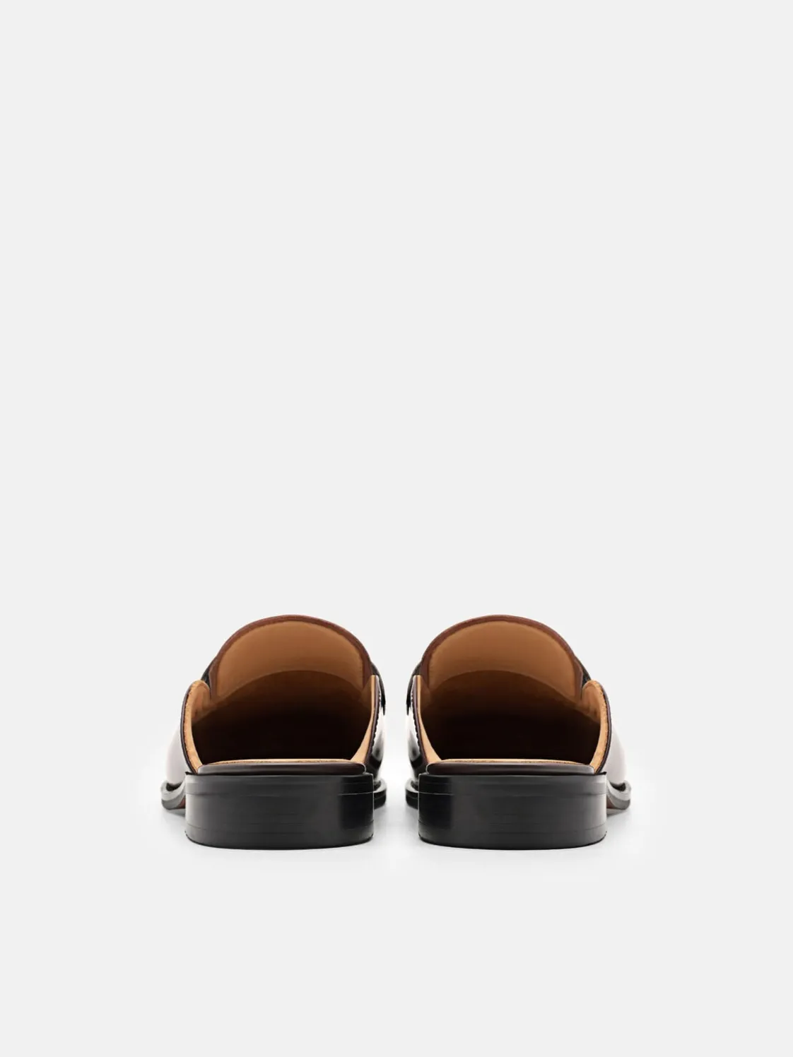 Mackenzie Leather Mule Loafers - Dark Brown