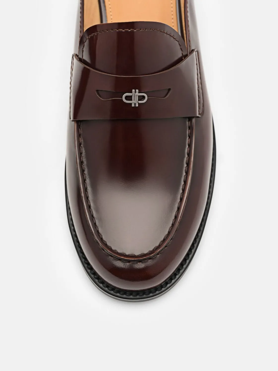 Mackenzie Leather Mule Loafers - Dark Brown