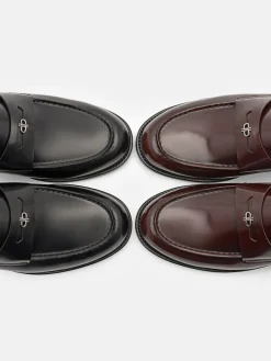 Mackenzie Leather Mule Loafers - Dark Brown