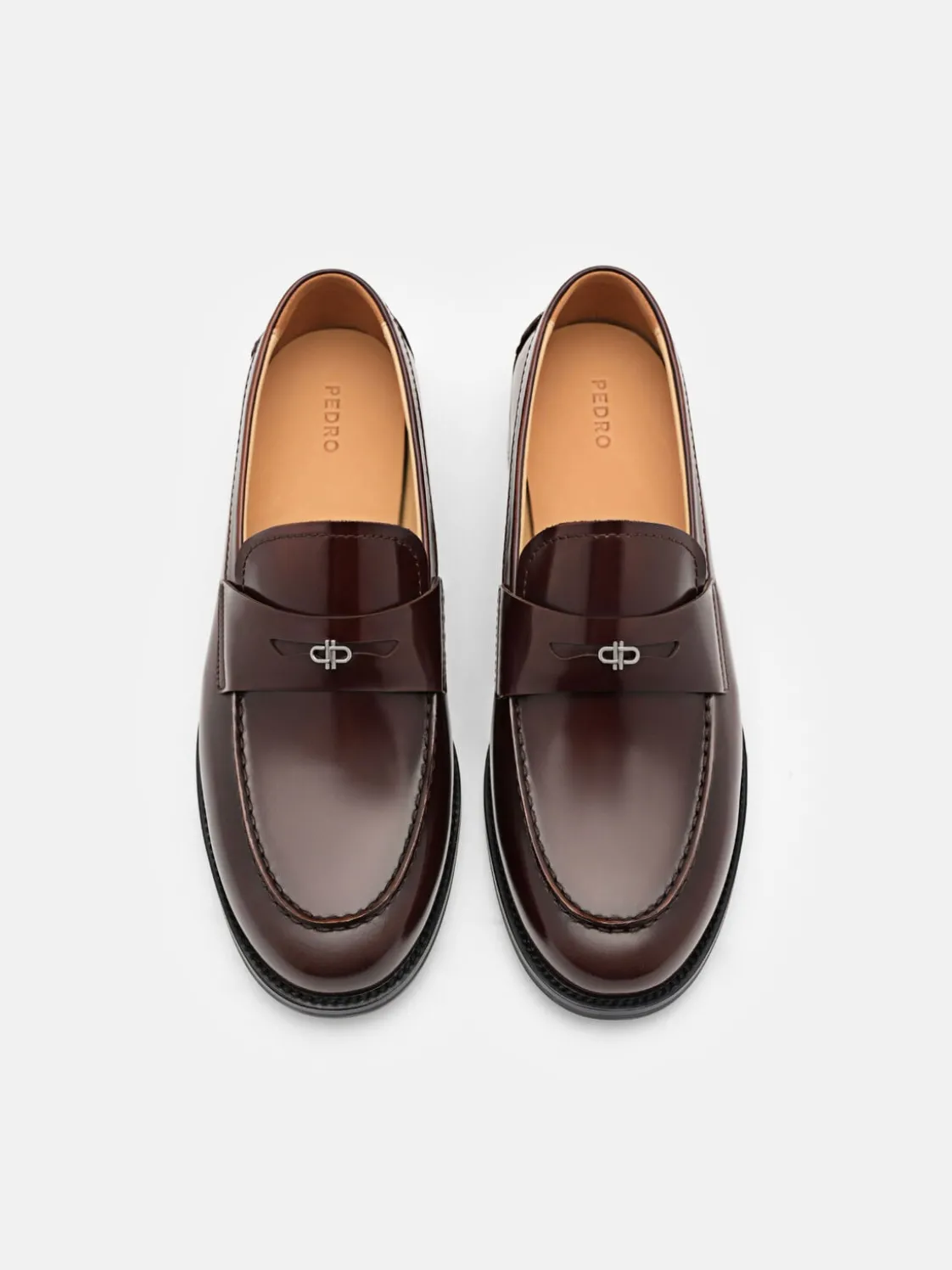 Mackenzie Leather Penny Loafers - Dark Brown