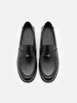 Mackenzie Leather Penny Loafers - Black