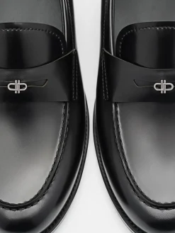 Mackenzie Leather Penny Loafers - Black