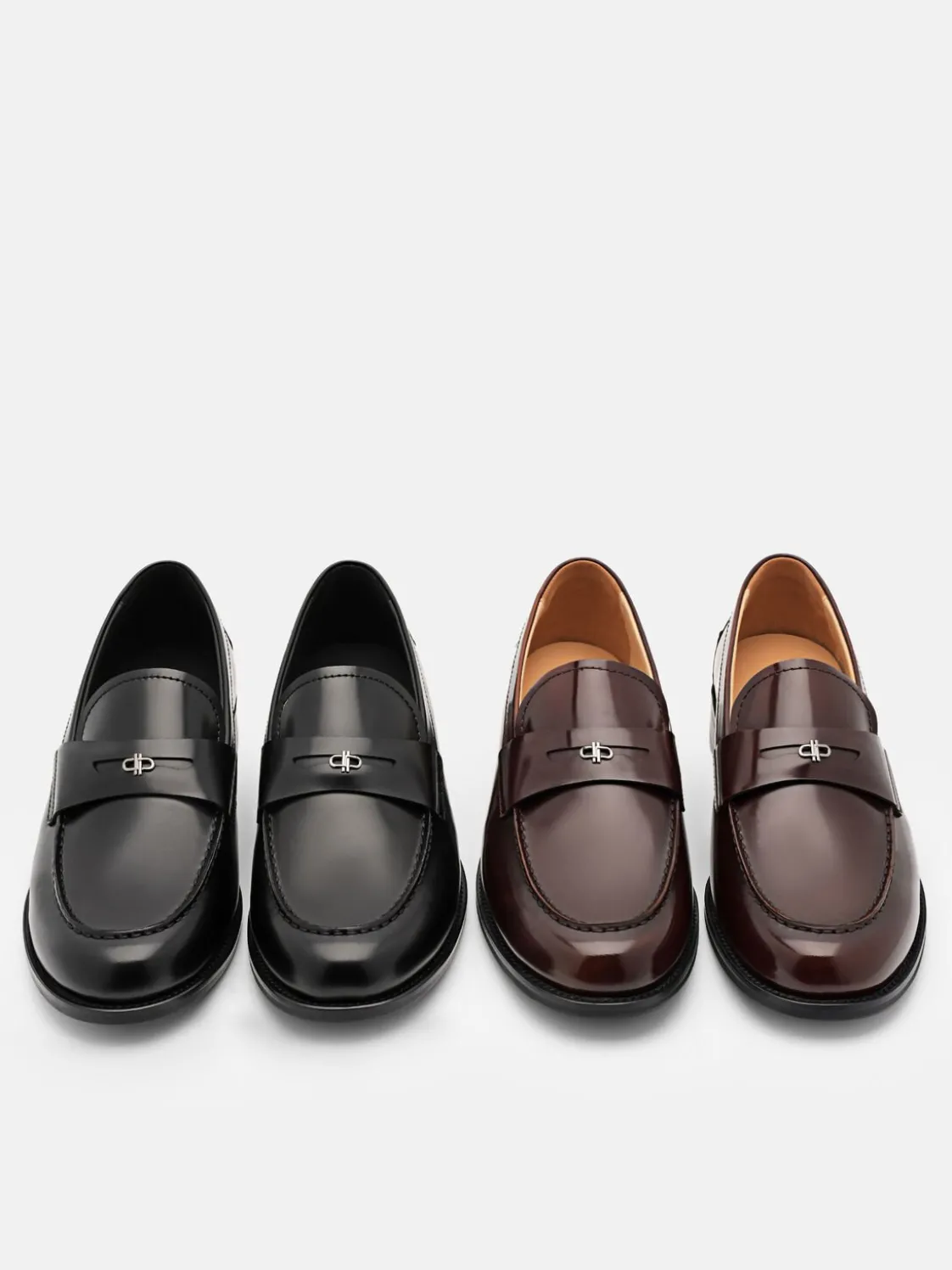 Mackenzie Leather Penny Loafers - Black