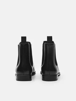 Meg Leather Chelsea Boots - Black