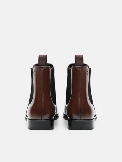 Meg Leather Chelsea Boots - Dark Brown