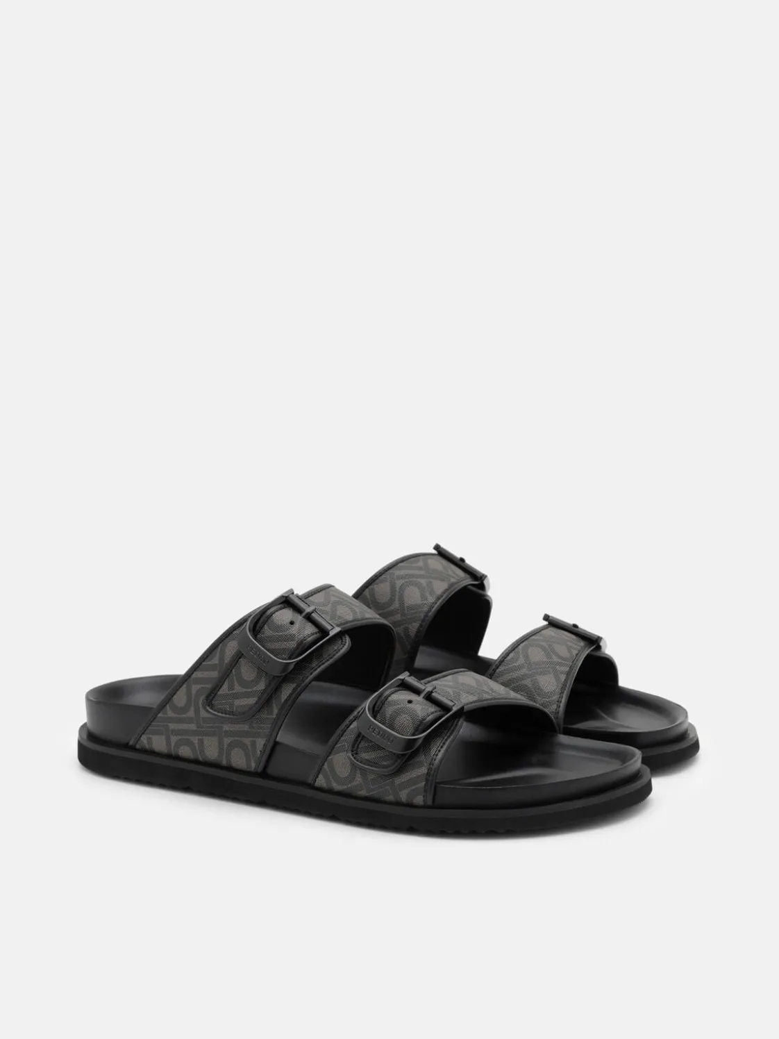 Men's Helix Slide Sandals - Black Embossed
