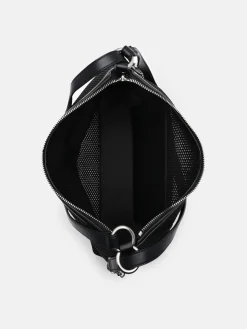 Mesh Slouchy Two-Way Carry Backpack - Black Fabric