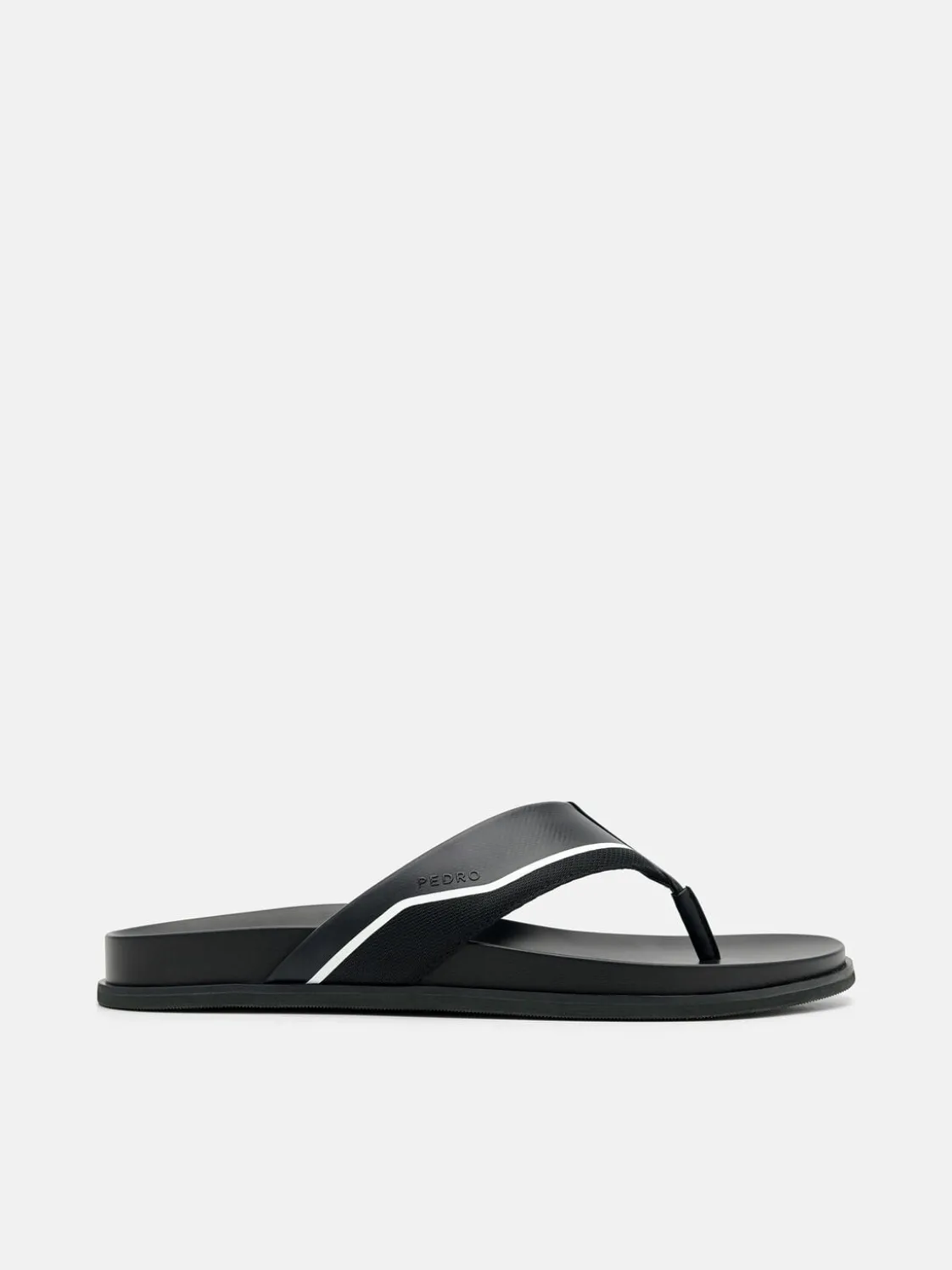 Mesh Thong Sandals - Black