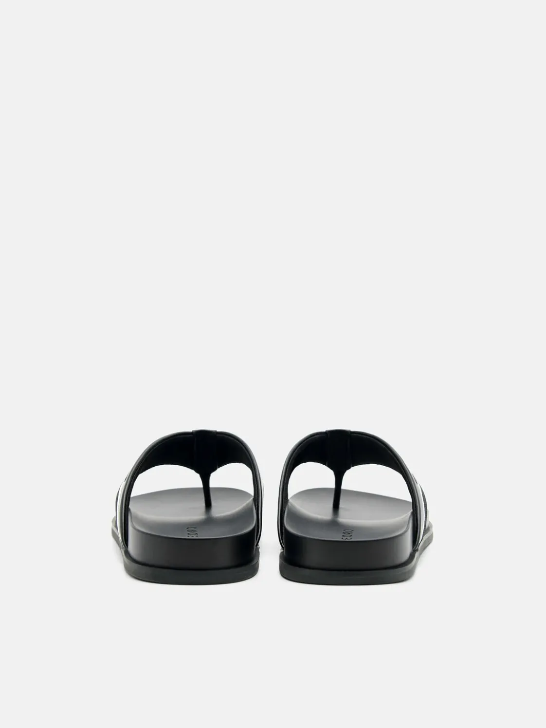 Mesh Thong Sandals - Black