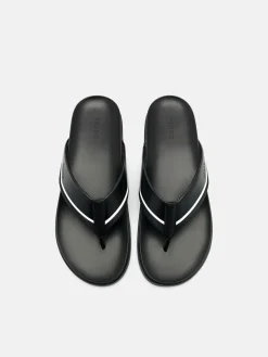 Mesh Thong Sandals - Black