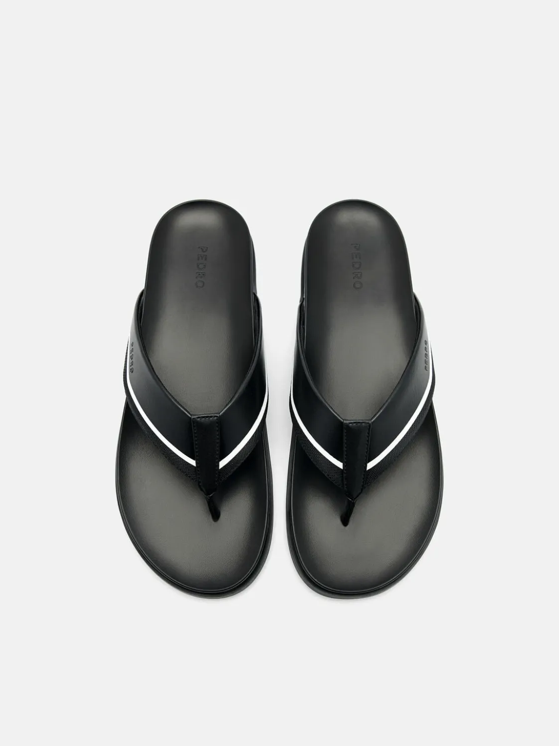 Mesh Thong Sandals - Black