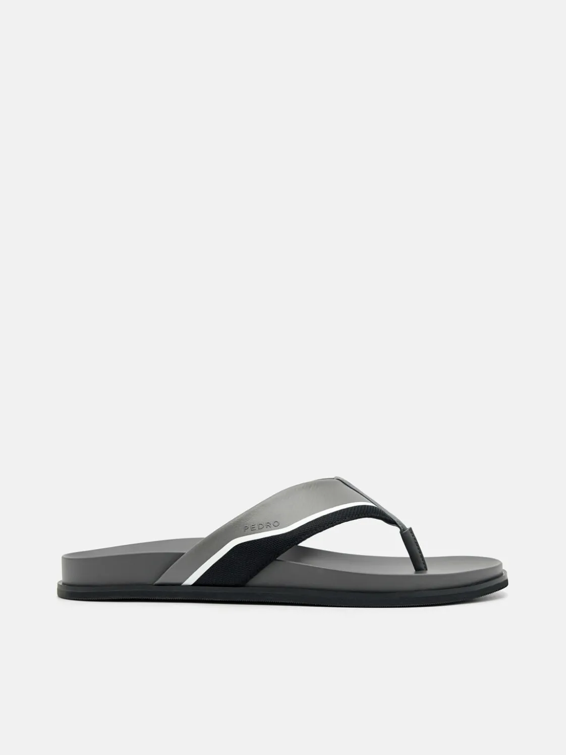 Mesh Thong Sandals - Dark Grey