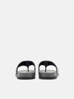 Mesh Thong Sandals - Dark Grey