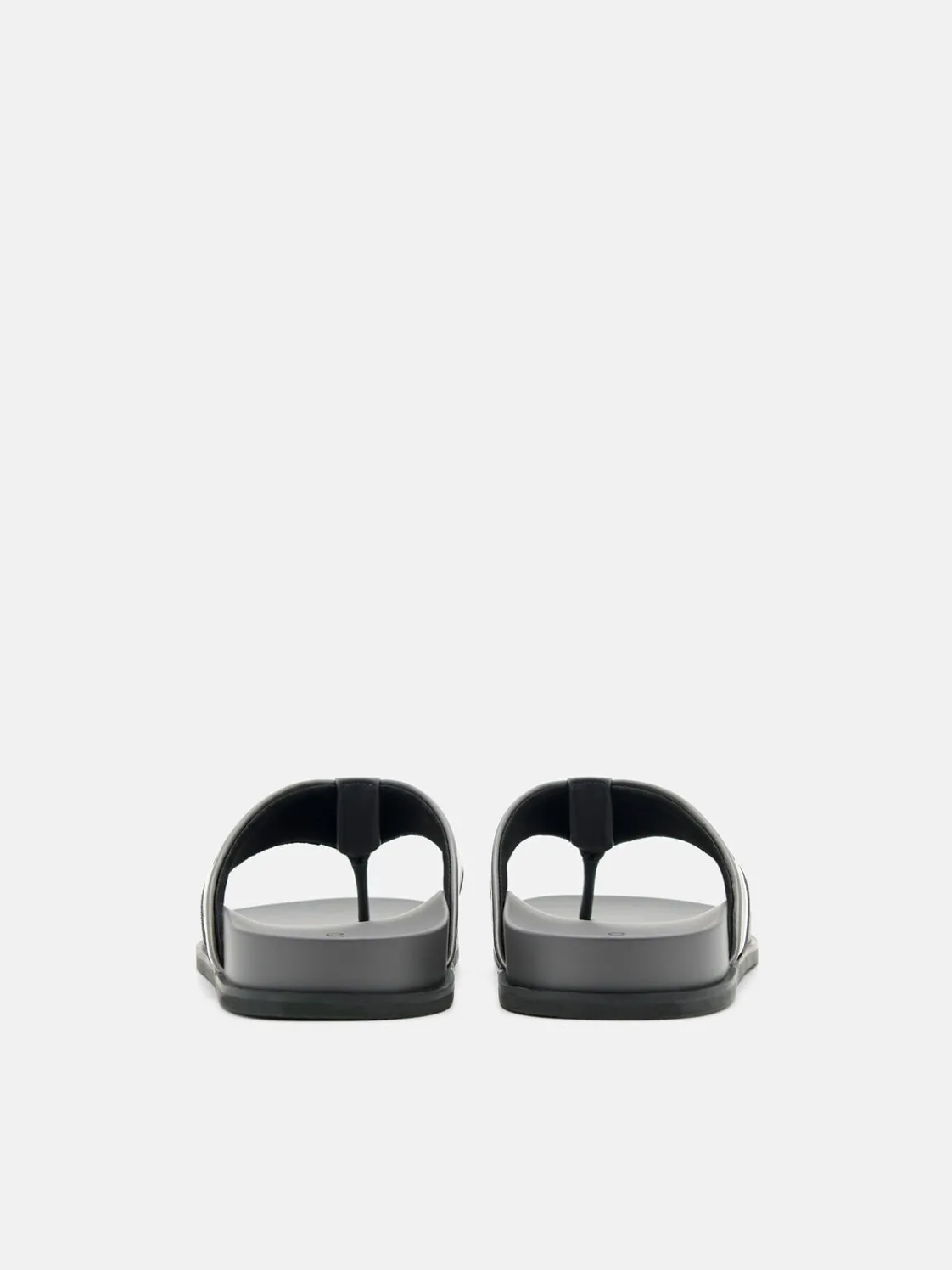 Mesh Thong Sandals - Dark Grey