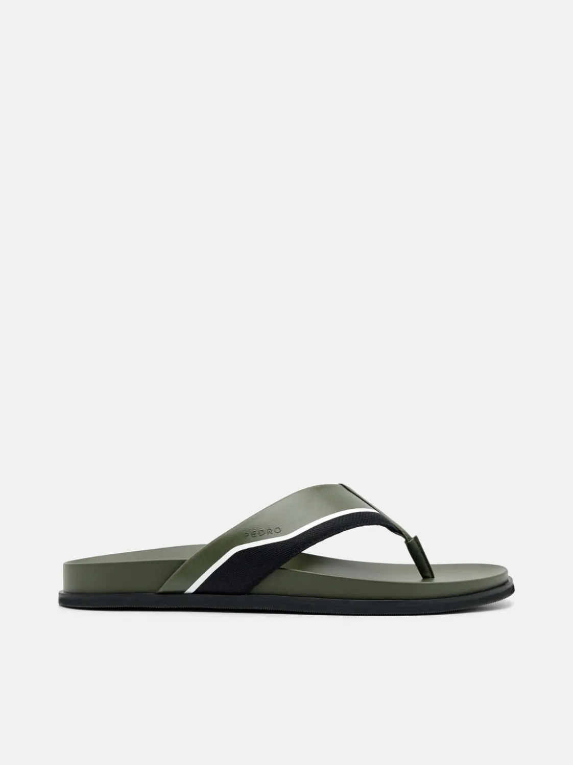 Mesh Thong Sandals - Military Green