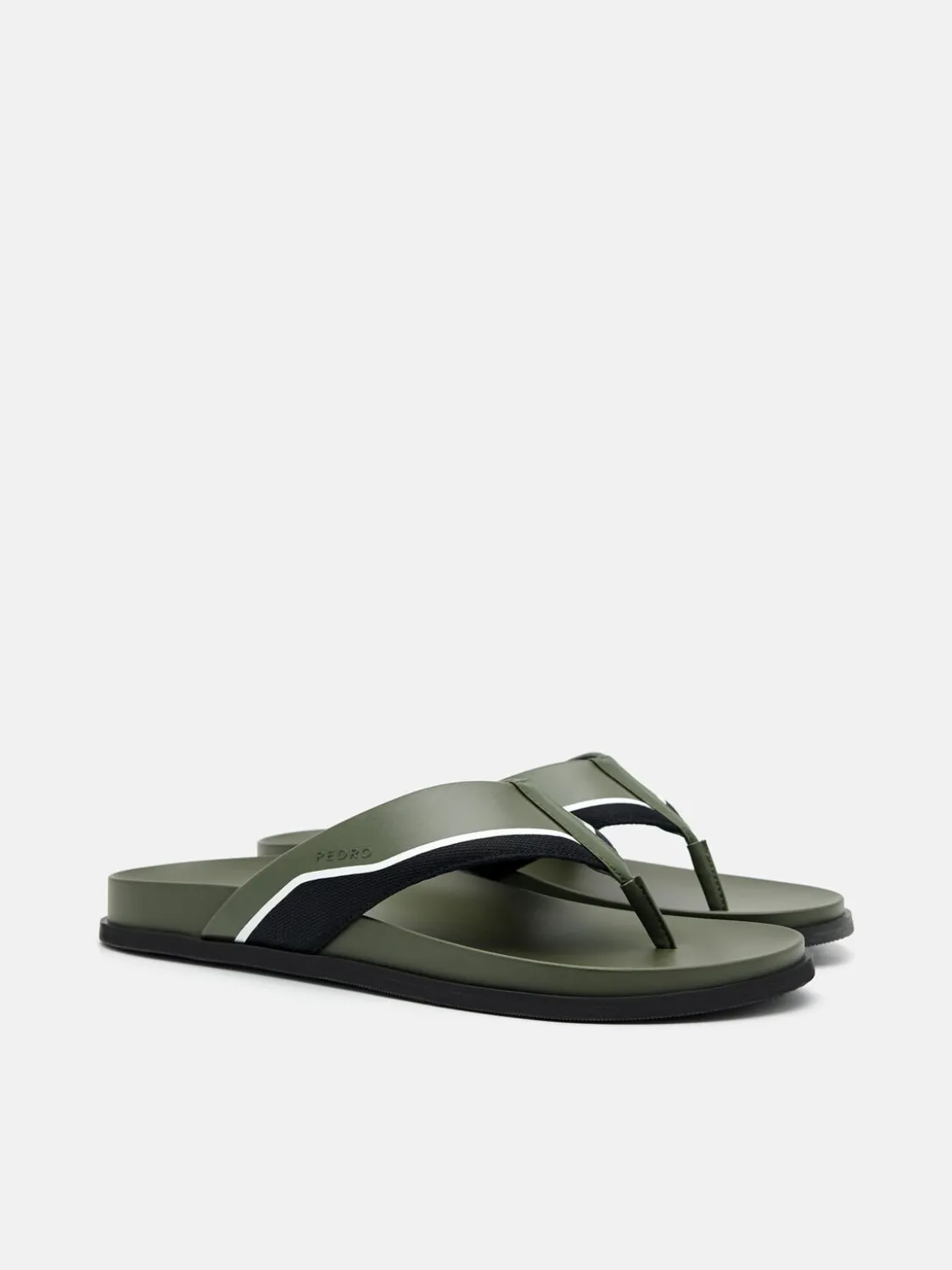 Mesh Thong Sandals - Military Green