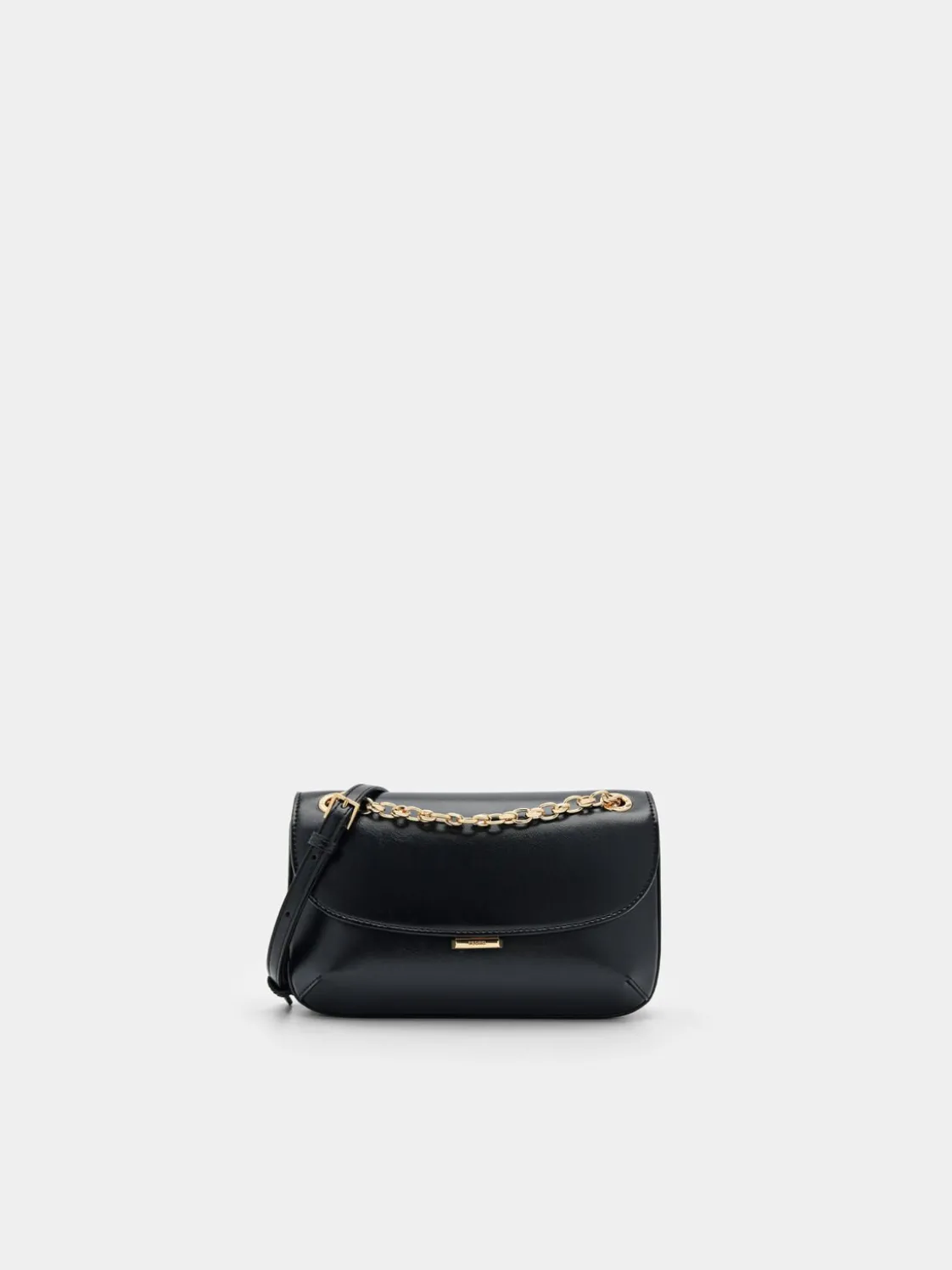 Mini Chainlink Shoulder Bag - Black