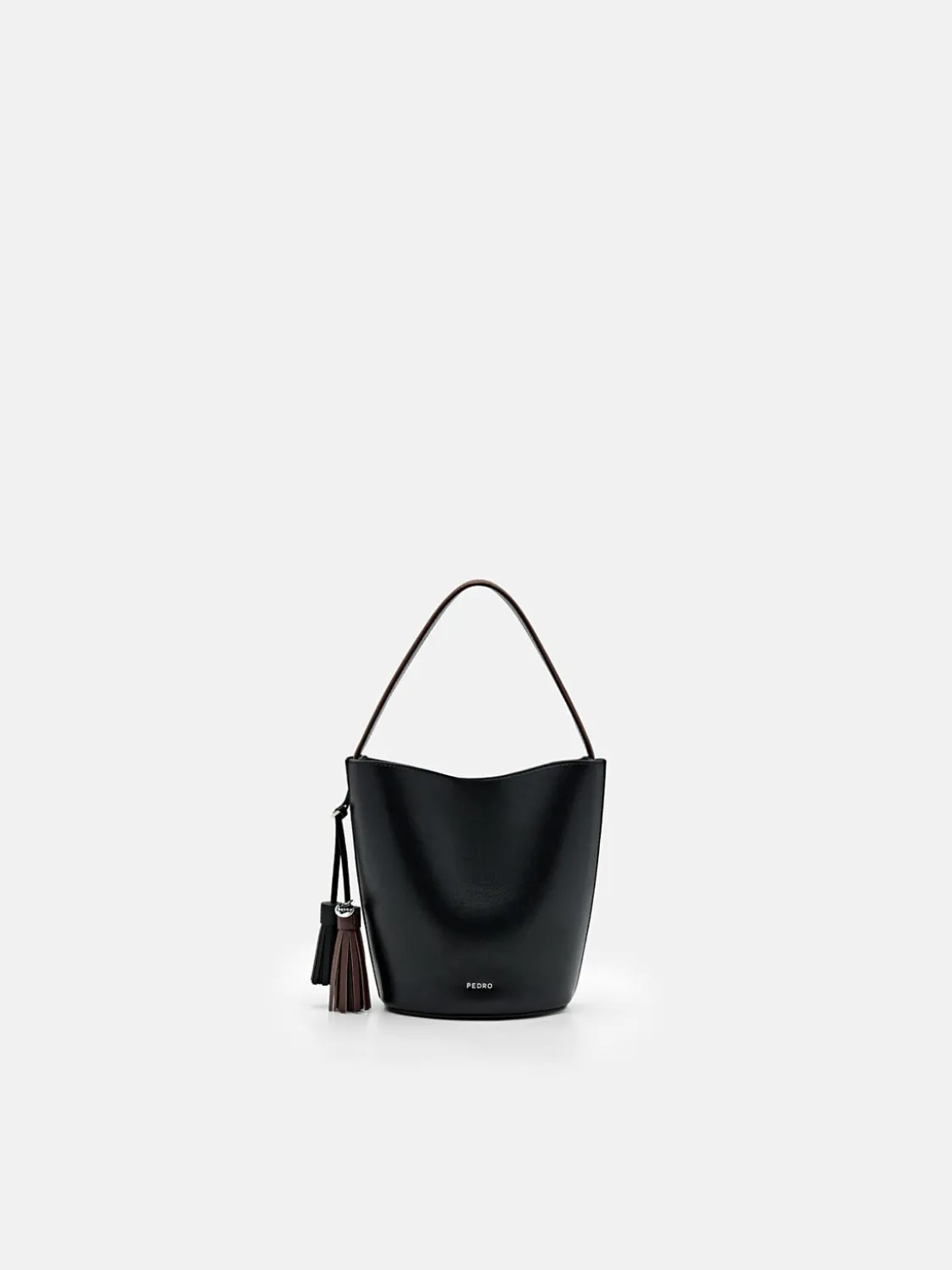Mini Tassel Bucket Bag - Black