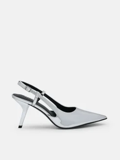 Morraine Slingback Pumps - Silver