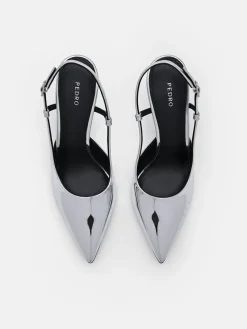 Morraine Slingback Pumps - Silver