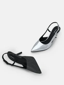 Morraine Slingback Pumps - Silver