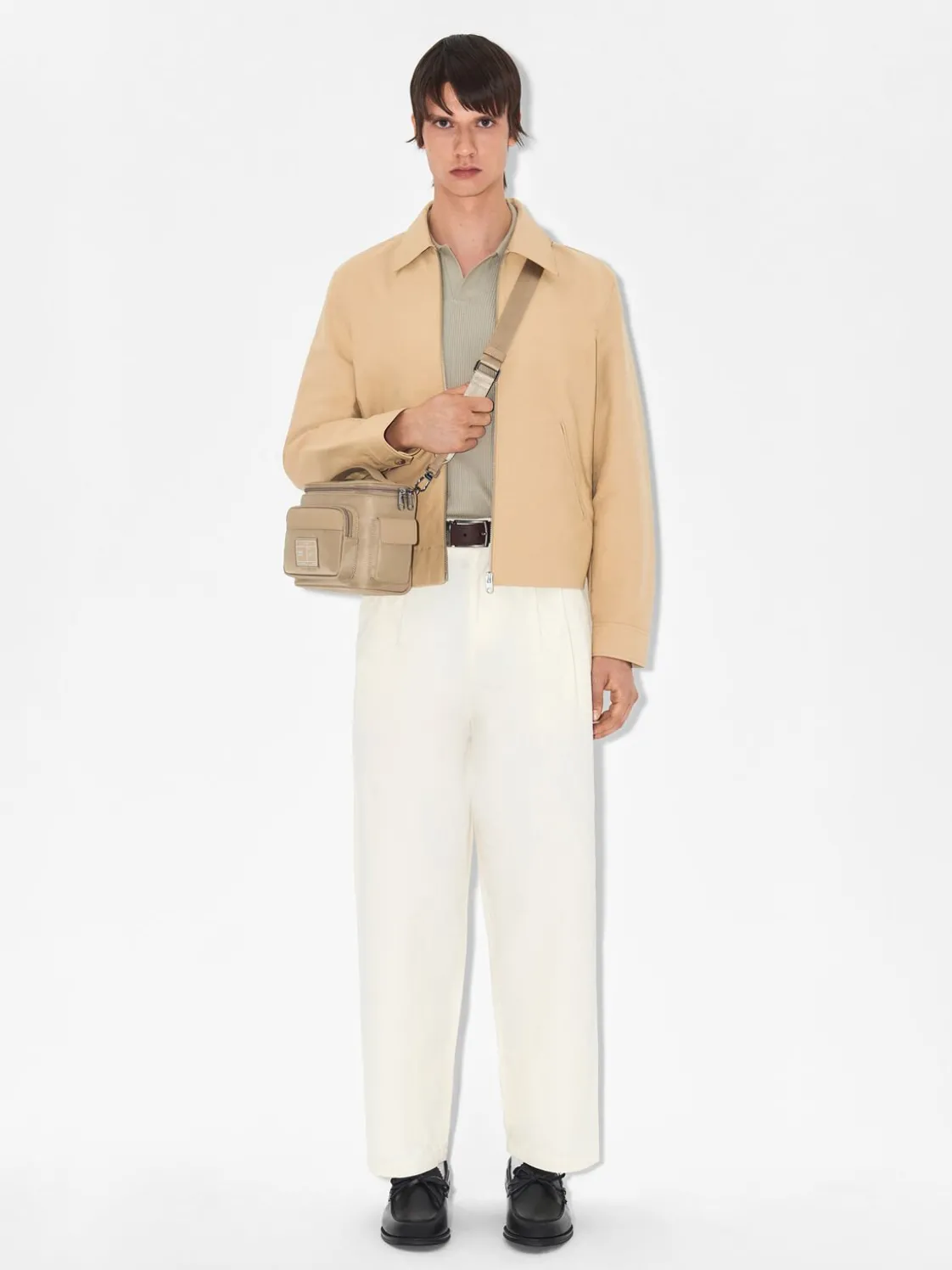Morris Nylon Sling Bag - Taupe