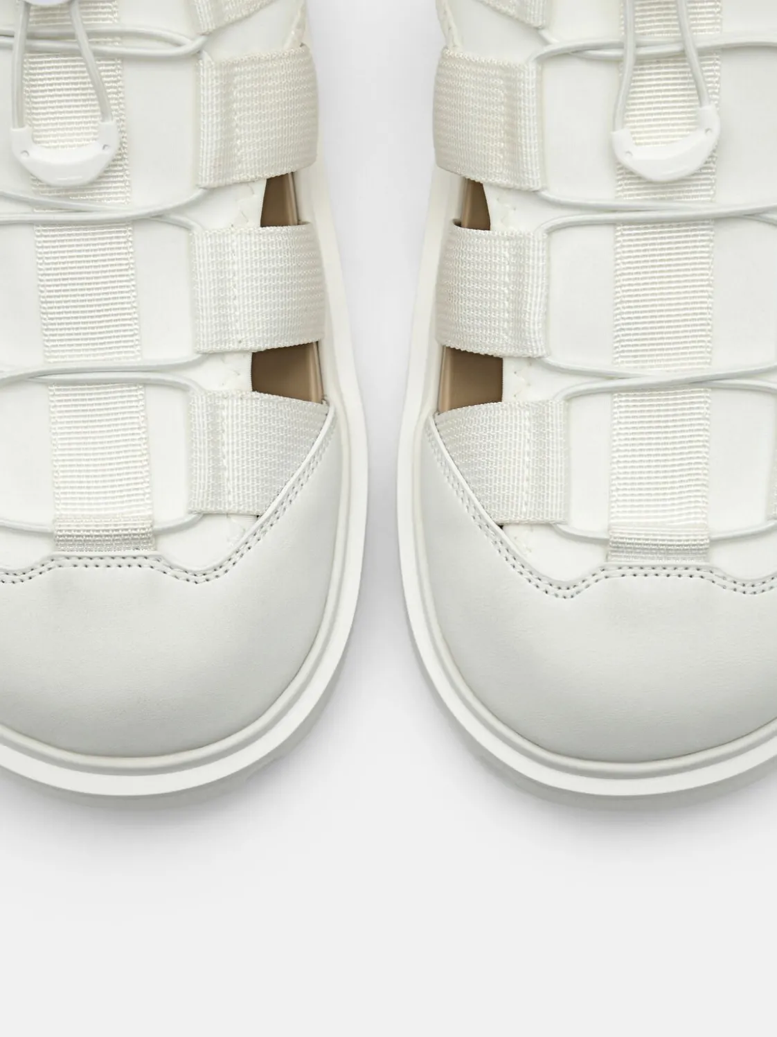 Neoprene Backstrap Sandals - Chalk