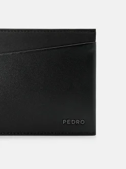 Nubuck Leather Bi-Fold Coin Wallet - Black