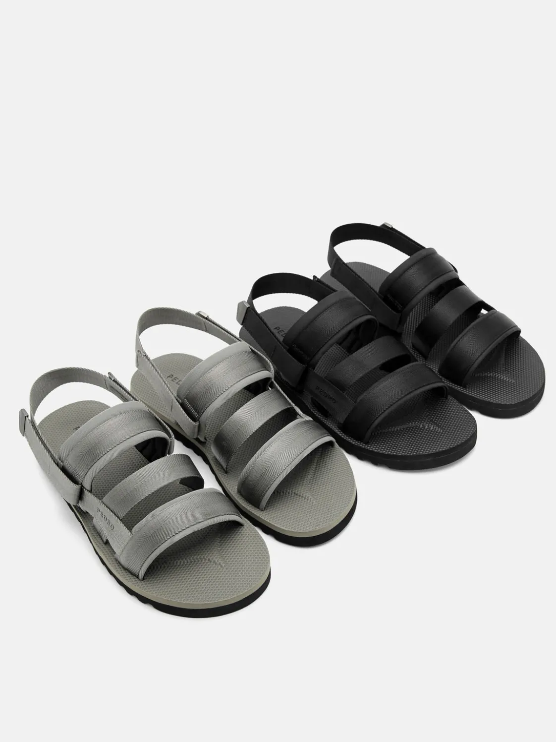Nylon Backstrap Sandals - Black