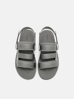 Nylon Backstrap Sandals - Grey