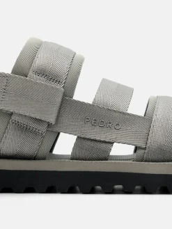 Nylon Backstrap Sandals - Grey